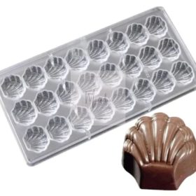 Kagyló formájú polikarbonát forma 24 db