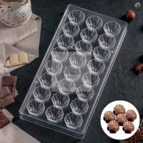 Kagyló formájú polikarbonát forma 24 db