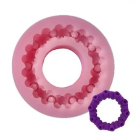 Mini málna szilikon fondant és marcipán koszorú 9 cm