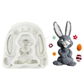 Szilikon fondant és marcipán mintázó-Nyuszi 9×9,5cm