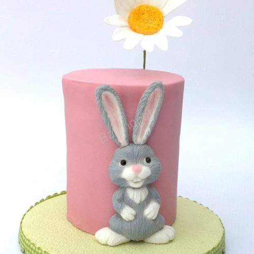 Szilikon fondant és marcipán mintázó-Nyuszi 9×9,5cm