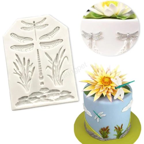 Szitakötő szilikon fondant és marcipán mintázó 10×13,6cm