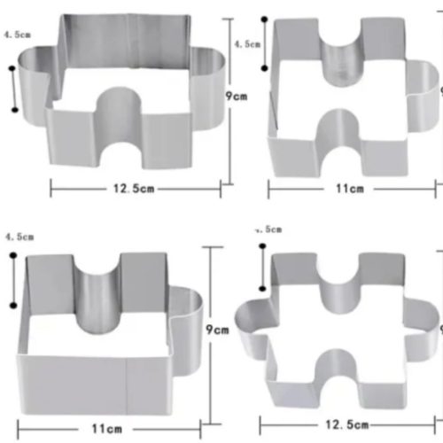 Fém torta és mousse forma Puzzle 4 db/szett