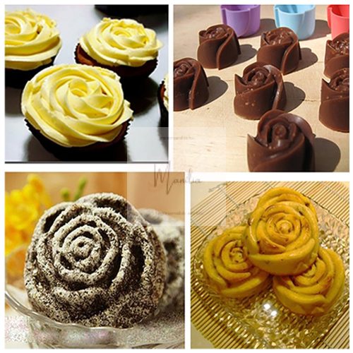 Szilikon sütőforma szett rózsa