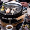 Hibachi Grillező 15"/34 cm kerek fekete