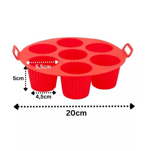 Szilikon muffin forma 7db Air fryerhez is