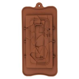 Törött mintás szilikon táblás csokoládé forma