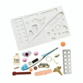   Orvosi műszerek szilikon fondant és marcipán mintázó 8,3×14,5cm