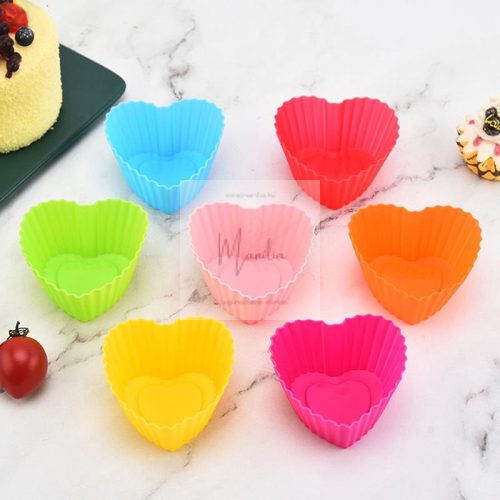 Szilikon sütőforma mini szív