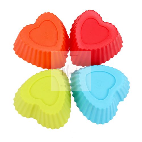 Szilikon sütőforma mini szív