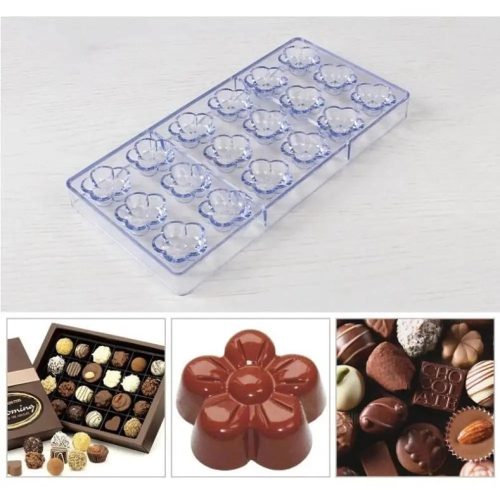 Polikarbonát bonbon forma virágos