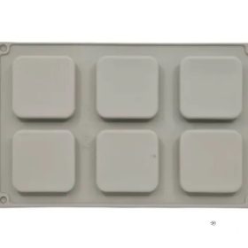 Szilikon mousse forma négyzet 6 db-os