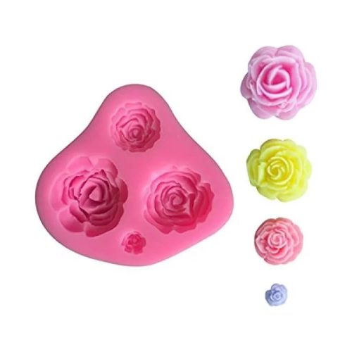 Rózsa alakú szilikon fondant és marcipán mintázó-