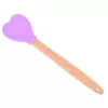Szív alakú szilikon spatula fa nyelű