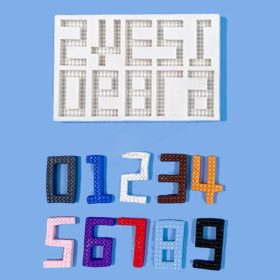   Lego számok szilikon fondant és marcipán mintázó 7,5×11,5cm