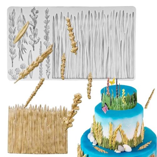 Levendula és fű szilikon fondant és marcipán mintázó 11x19cm