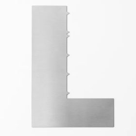 Fém spatula L-alakú, fogazott éllel