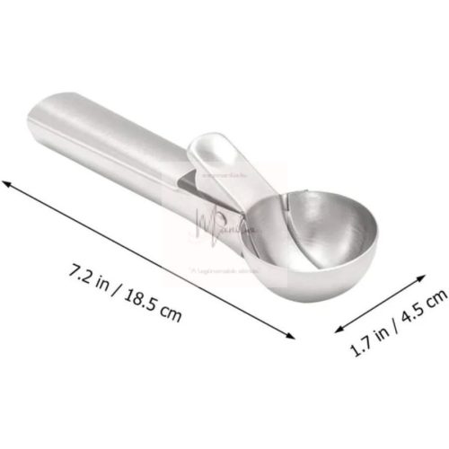 Rozsdamentes kinyomós fagylalt kanál