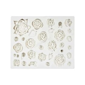   Kis rózsák szilikon fondant és marcipán mintázó 10,5×12,5cm