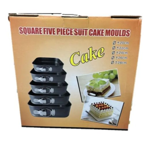 6 részes kapcsos tortaforma szett (Négyzet)