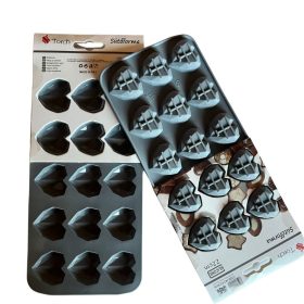 Gyémánt szív alakú szilikon forma 15 db-os