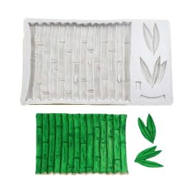   Bambusz szilikon fondant és marcipán mintázó forma10,3 x 17cm