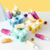 Jégkrém készítő szilikon forma pálcikákkal, 6 részes