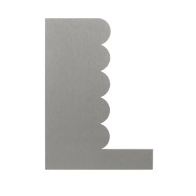 Fém tortasimító, spatula – L-alakú, hullámos