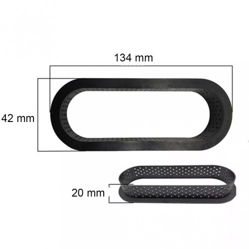 6 darabos tarte forma és ételgyűrű (ovális)