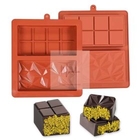   Dubai táblás csokoládé szilikon négyzet és gyémánt forma