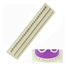   -Gyöngysor formájú szilikon fondant és marcipán mintázó 4,5x19cm