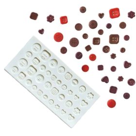 Szilikon fondant és marcipán mintázó (Gombok) 10x19cm