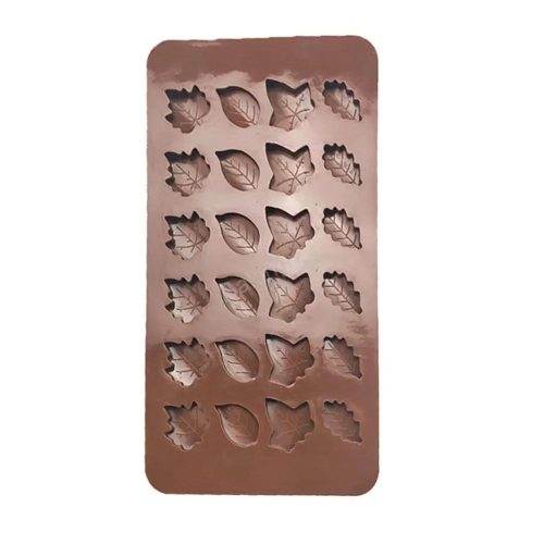 Szilikon bonbon és csokoládé forma-levelek