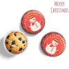 Karácsonyi muffin kapszlik – 75 db (Piros, hóember mintás)