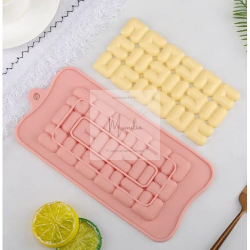 „U”-alakú táblás csoki készítő szilikon forma