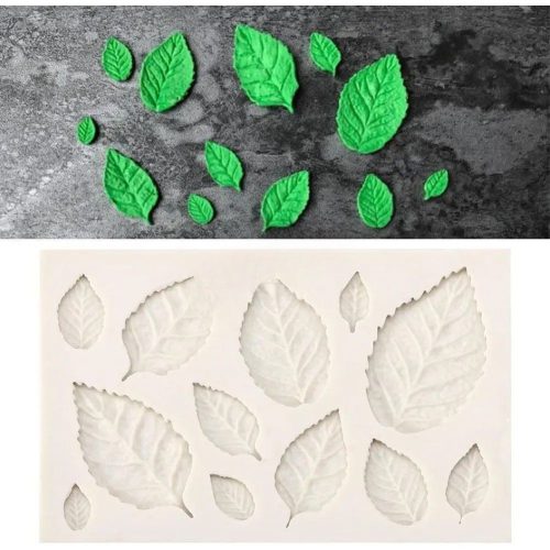 Levelek szilikon fondant és marcipán mintázó 6,5x10cm