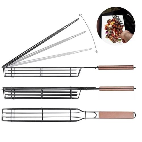 Saslik sütő grillező kosár