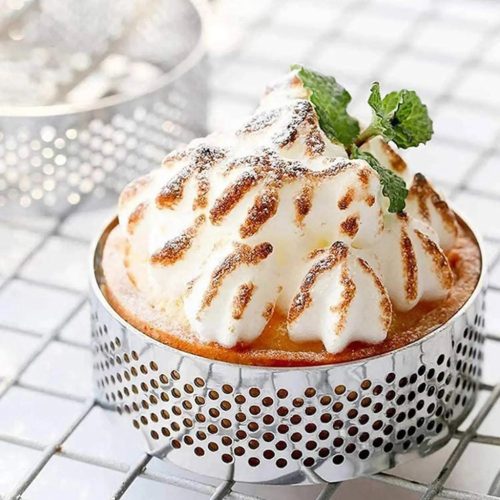 Fém tarte gyűrű, desszert gyűrű-kör 5 részes