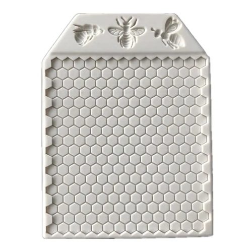 Méhsejt formájú szilikon fondant és marcipán mintázó 12,7×18,3 cm
