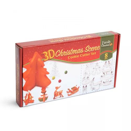 3D sütikiszúró szett Karácsonyra 8db